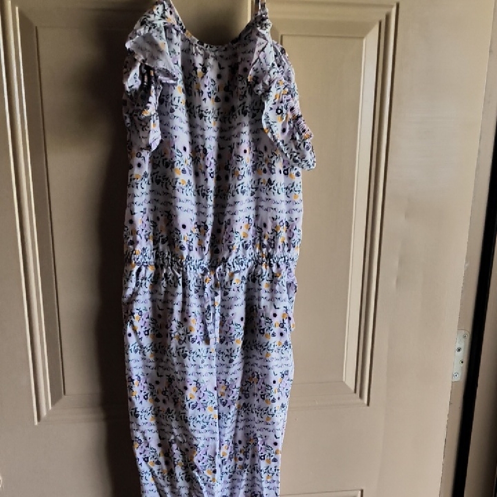 Floral Ruffle Sleeve Jumpsuit